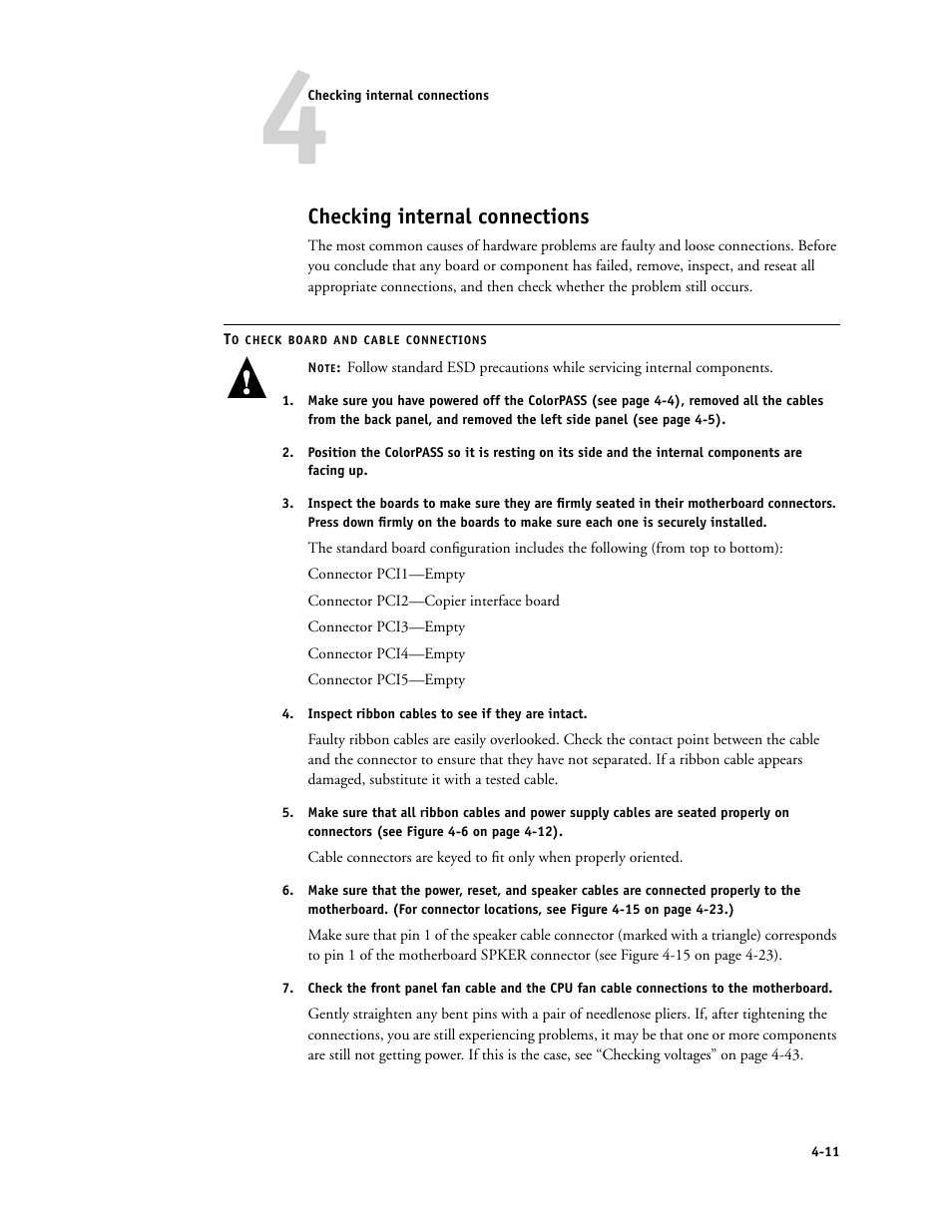 Checking internal connections | Canon COLORPASS-Z6000 PS-NX6000 User Manual | Page 57 / 144