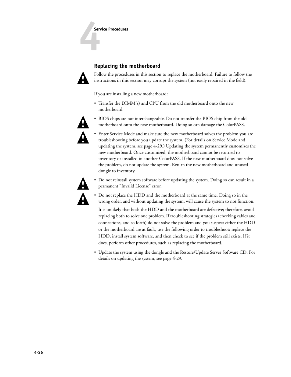 Replacing the motherboard | Canon COLORPASS-Z6000 PS-NX6000 User Manual | Page 72 / 144