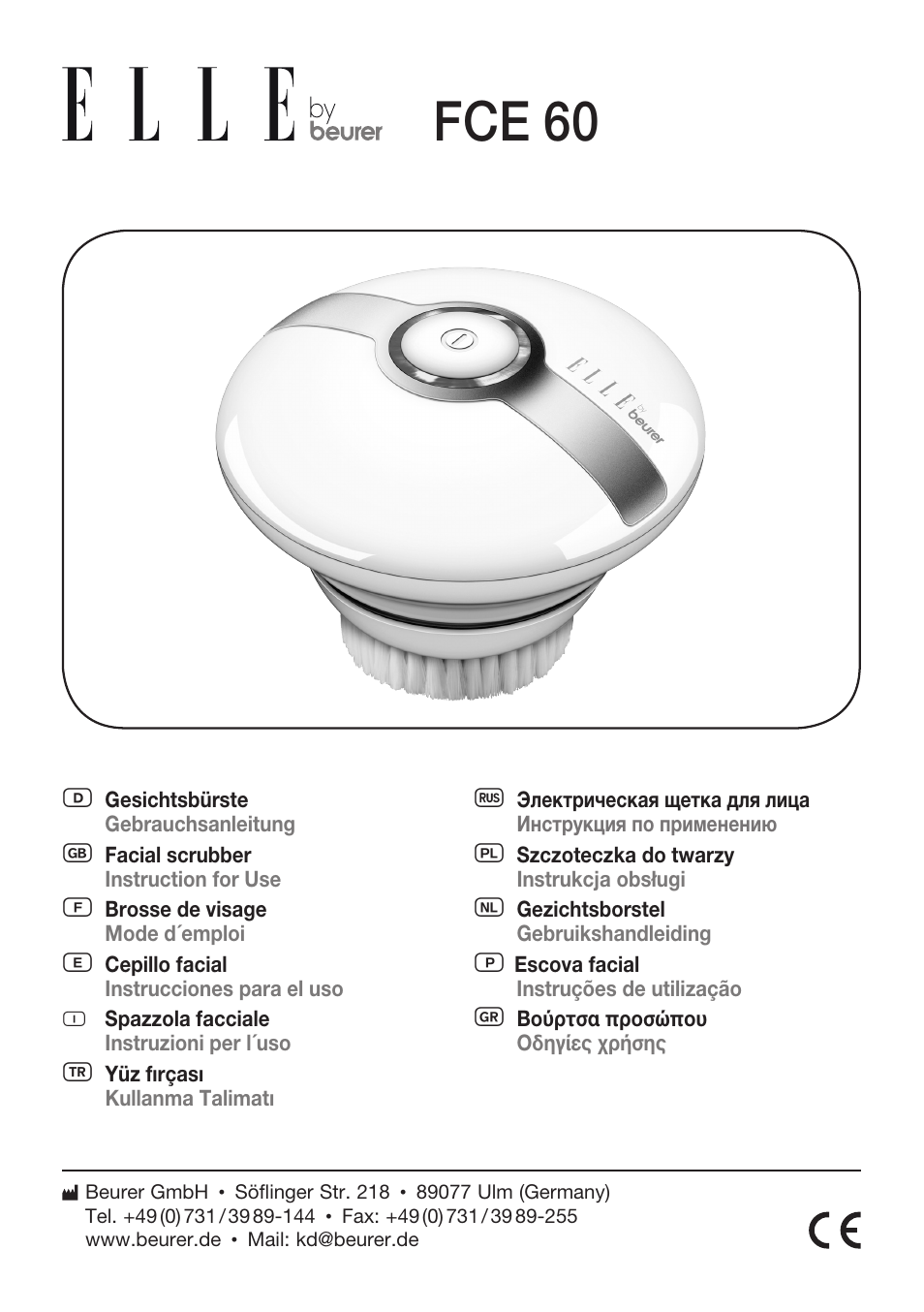 Beurer FCE 60 User Manual | 54 pages