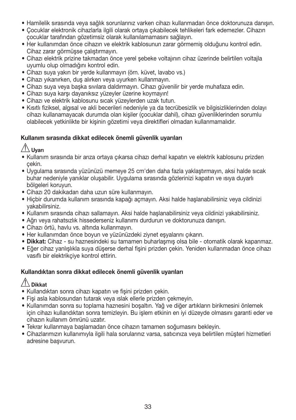 Beurer FCE 70 User Manual | Page 33 / 68