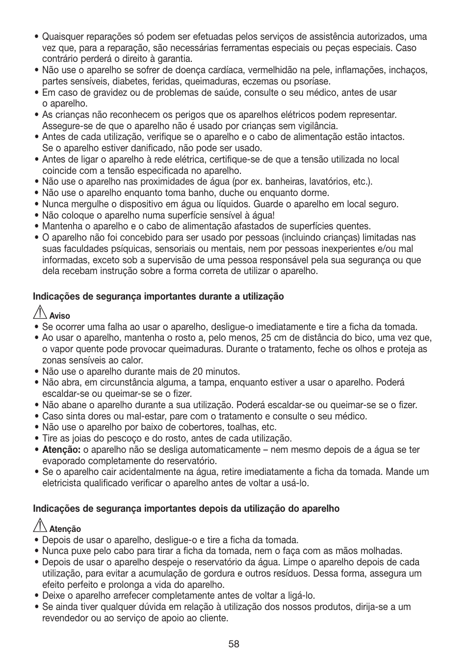 Beurer FCE 70 User Manual | Page 58 / 68
