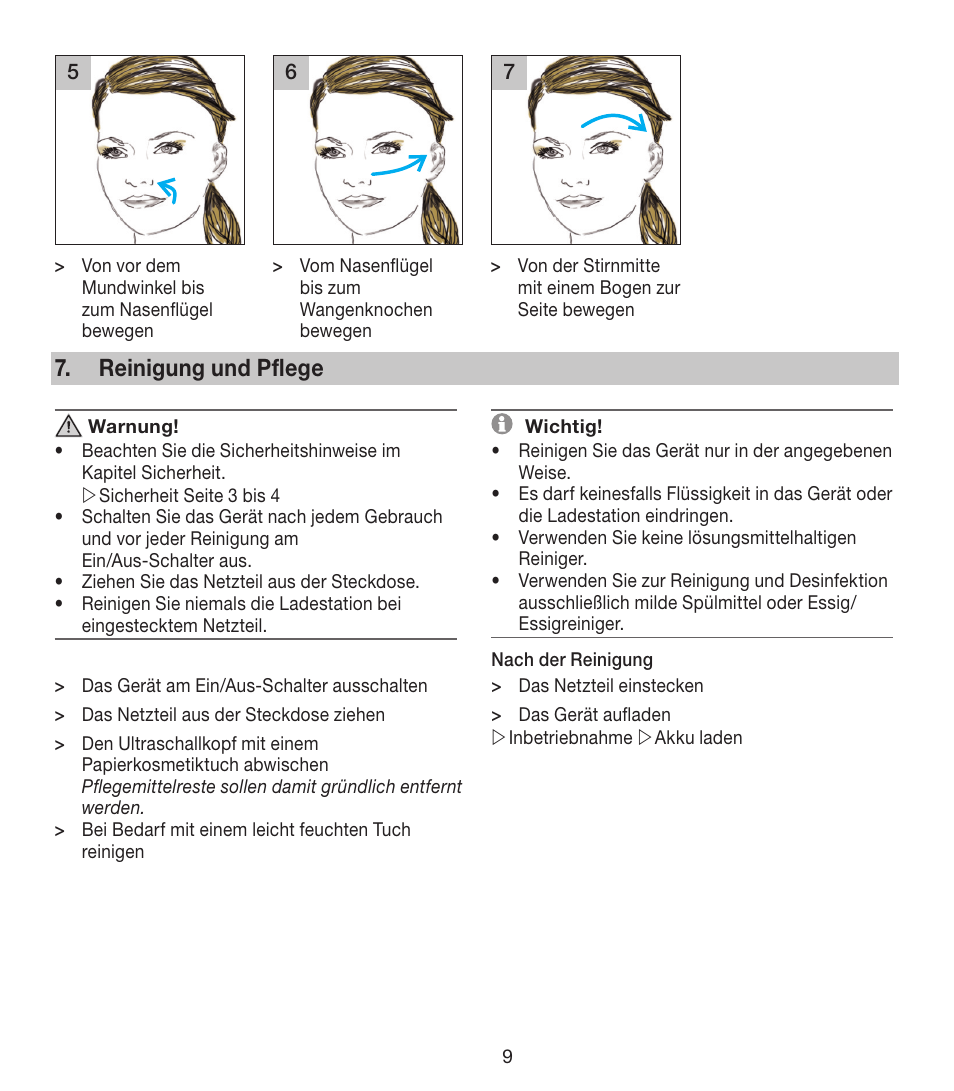 Reinigung und pflege | Beurer FCE 80 User Manual | Page 9 / 82