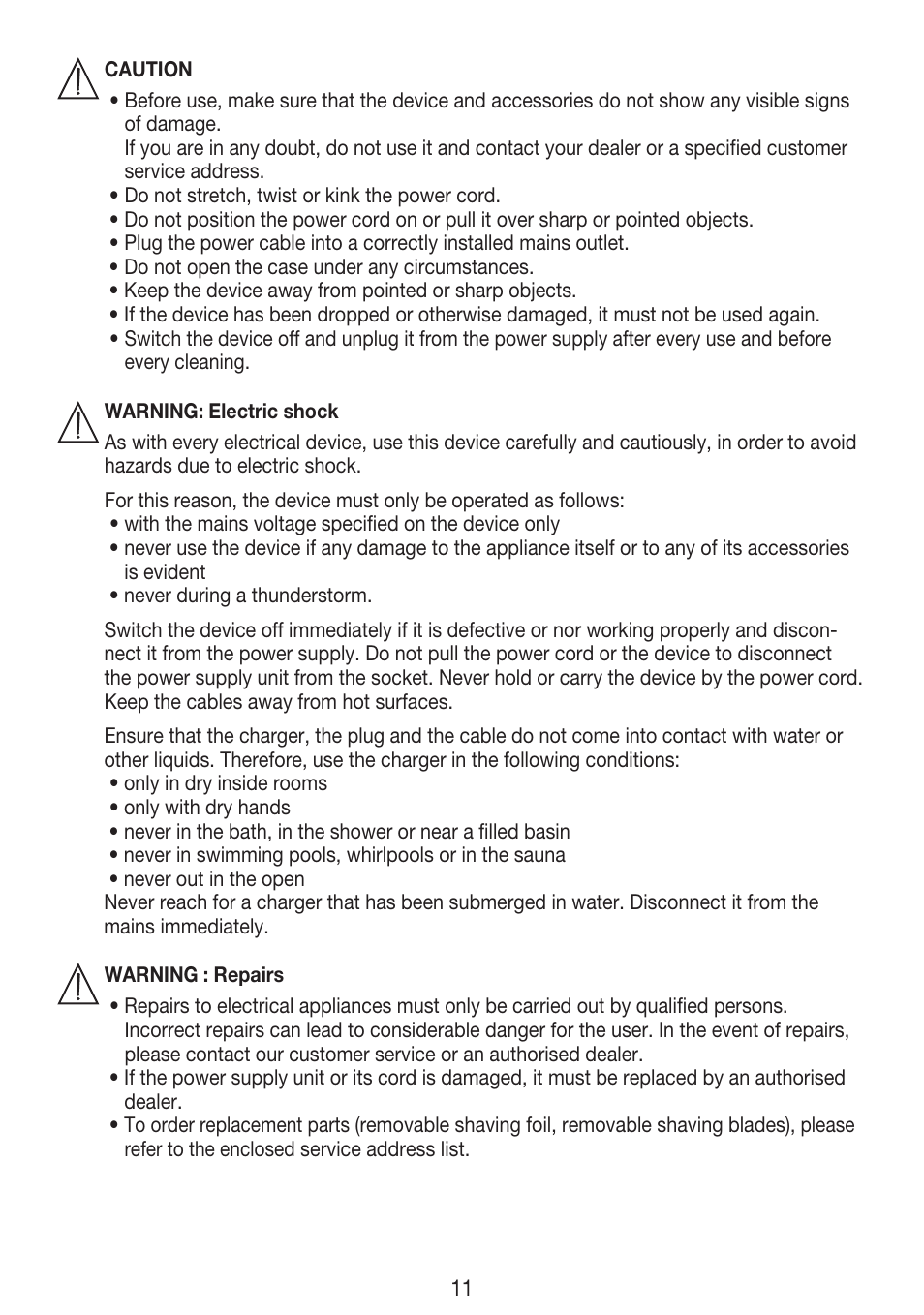 Beurer HLE 30 User Manual | Page 11 / 72