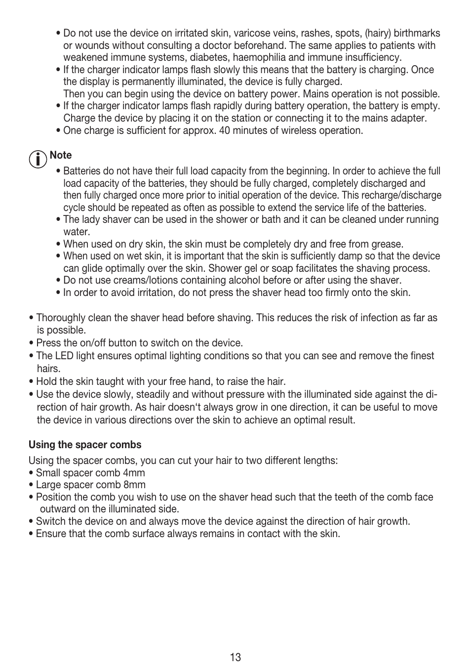 Beurer HLE 30 User Manual | Page 13 / 72