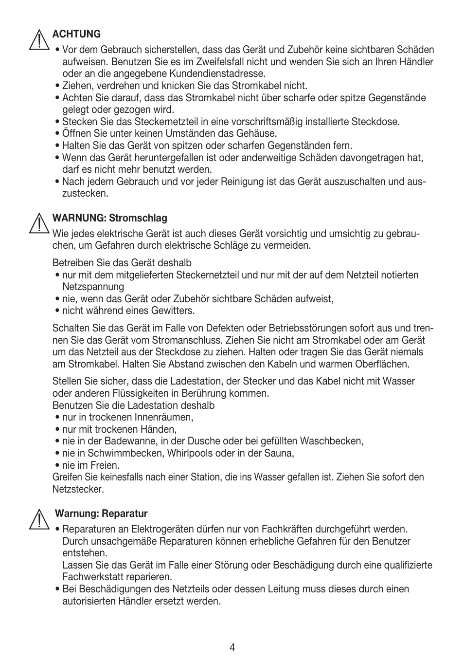 Beurer HLE 30 User Manual | Page 4 / 72