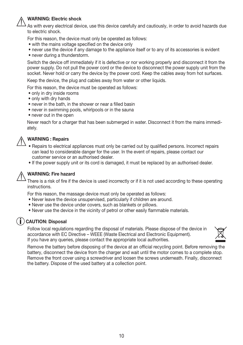 Beurer HLE 60 User Manual | Page 10 / 68