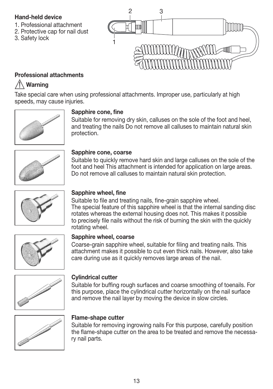 Beurer MPE 100 User Manual | Page 13 / 88