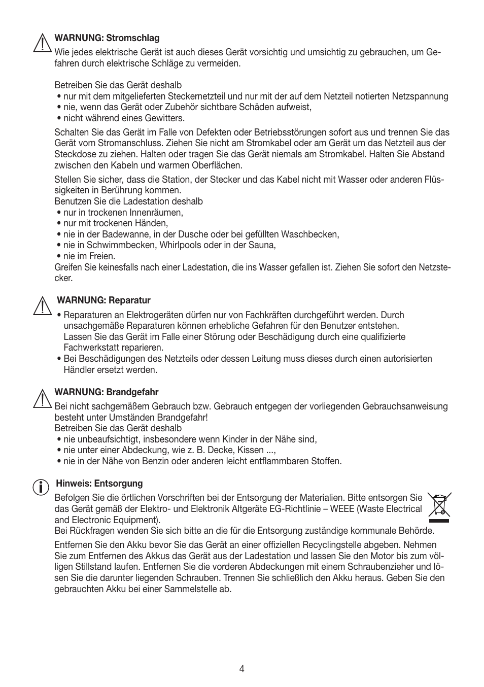 Beurer MPE 50 User Manual | Page 4 / 58