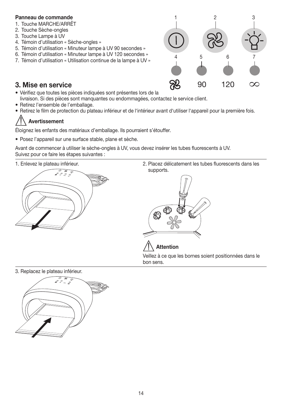 Mise en service | Beurer MPE 58 User Manual | Page 14 / 56