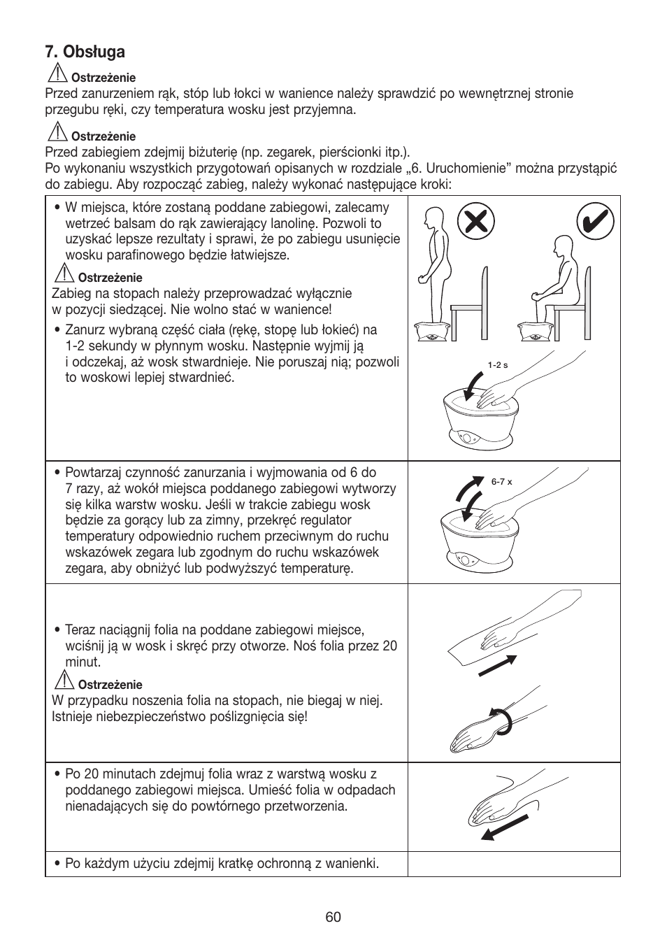Obsługa | Beurer MPE 70 User Manual | Page 60 / 84