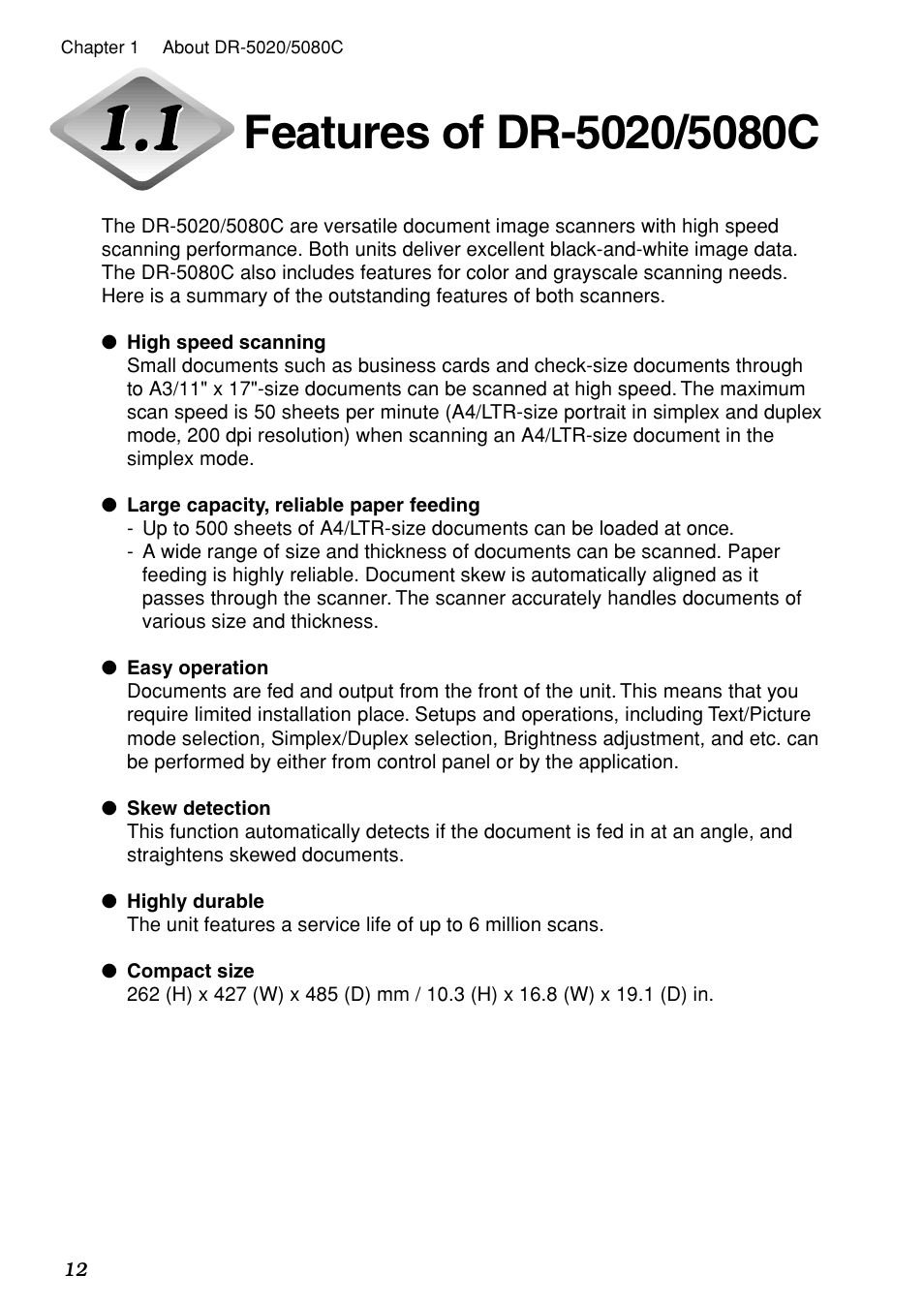 Canon DR-5020 User Manual | Page 13 / 95