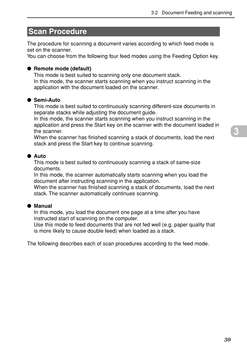 Scan procedure | Canon DR-5020 User Manual | Page 40 / 95