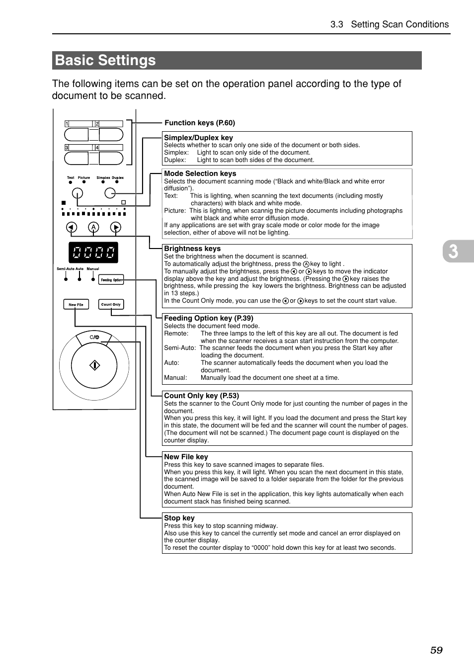 Basic settings | Canon DR-5020 User Manual | Page 60 / 95