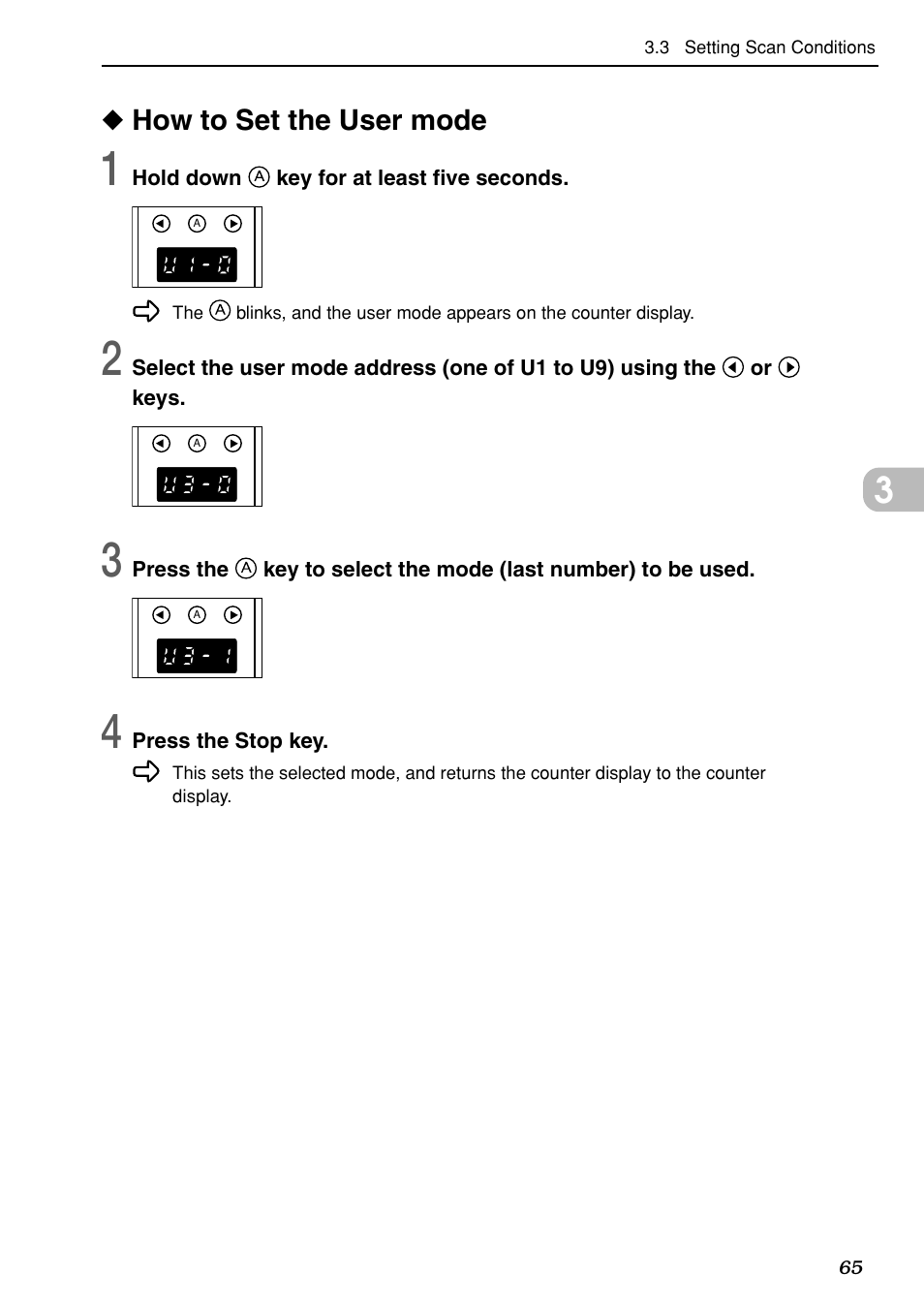 How to set the user mode | Canon DR-5020 User Manual | Page 66 / 95