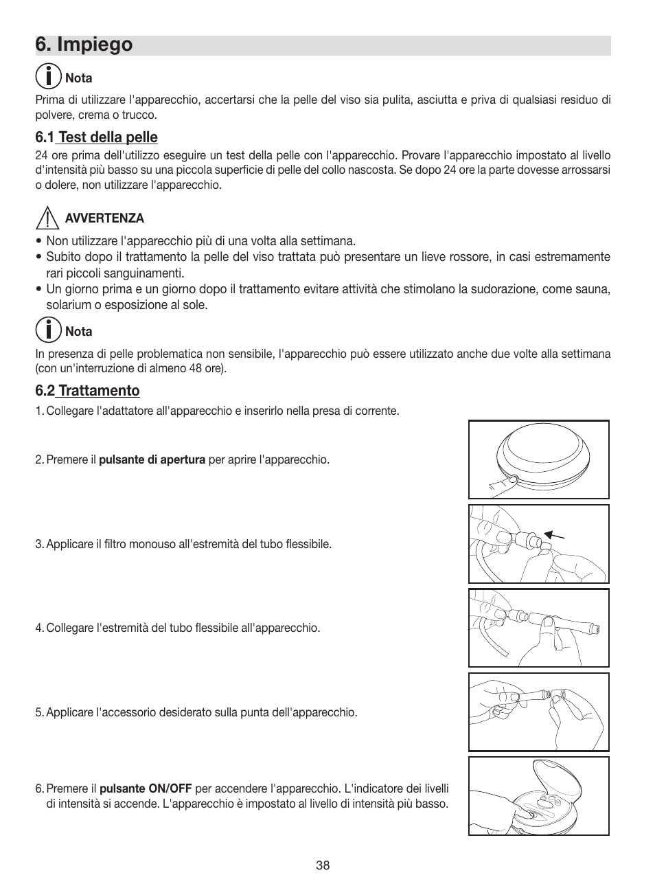 Impiego | Beurer FC 100 User Manual | Page 38 / 64