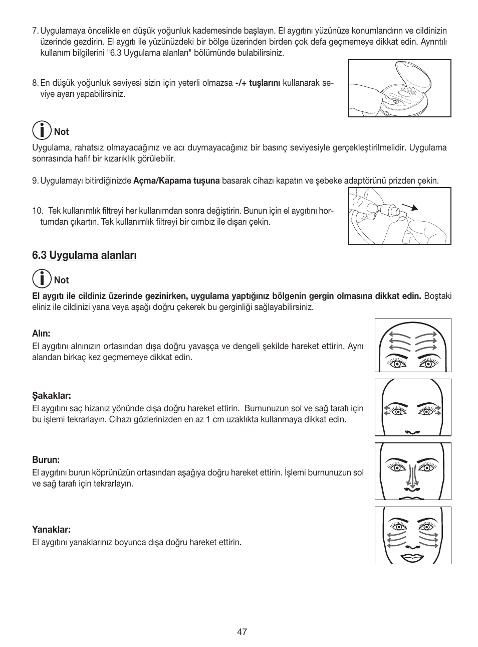 3 uygulama alanları | Beurer FC 100 User Manual | Page 47 / 64