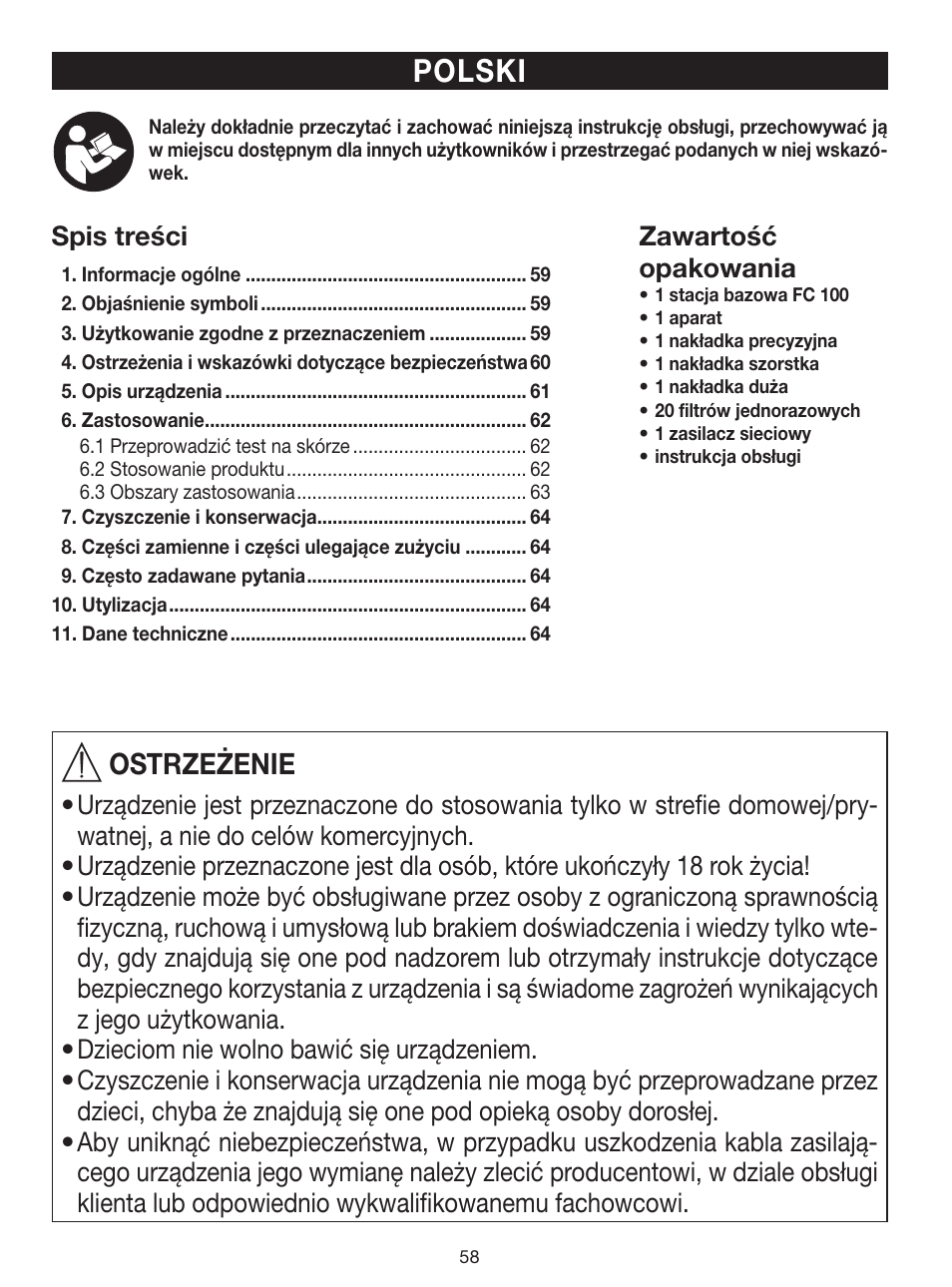 Beurer FC 100 User Manual | Page 58 / 64