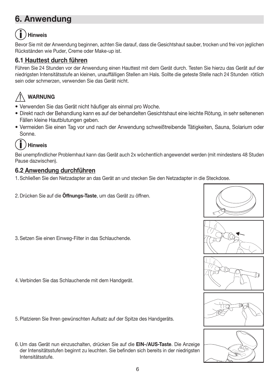 Anwendung | Beurer FC 100 User Manual | Page 6 / 64