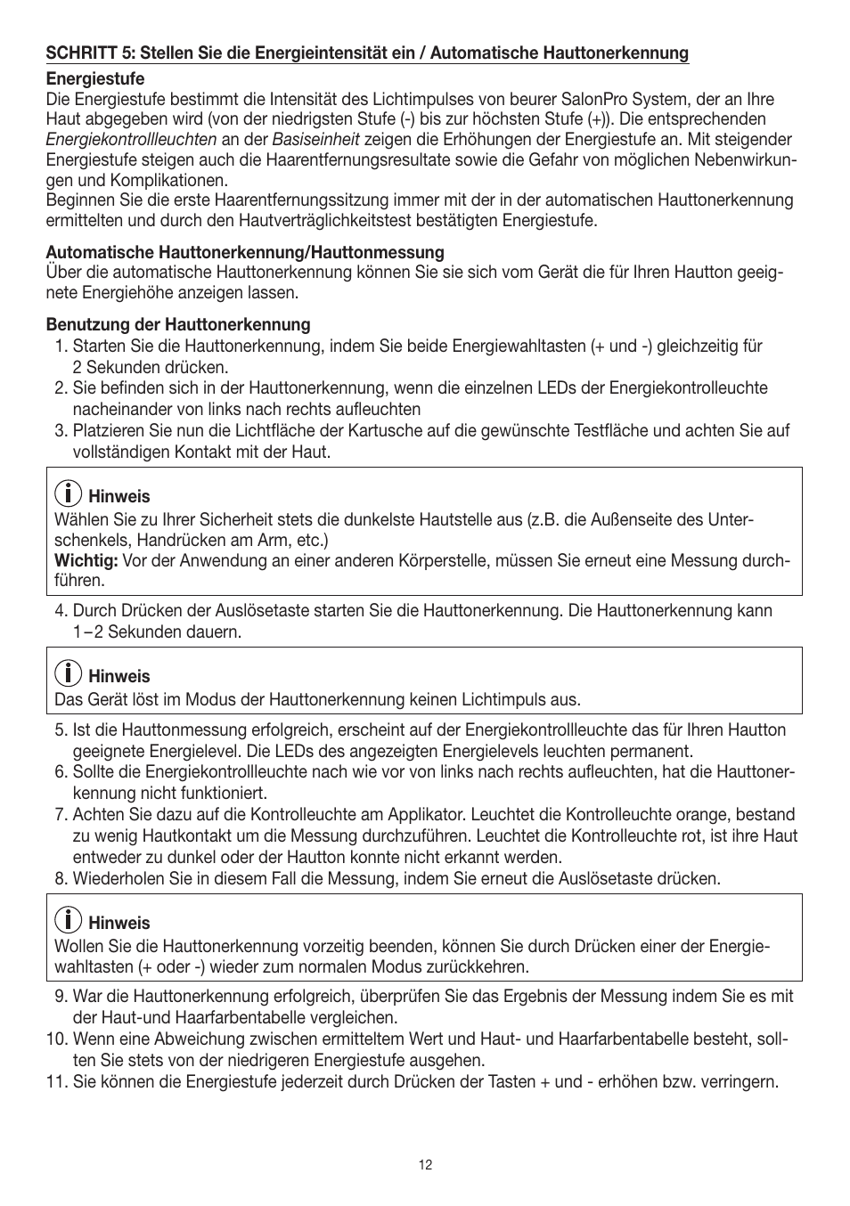 Beurer IPL 10000+ User Manual | Page 12 / 128