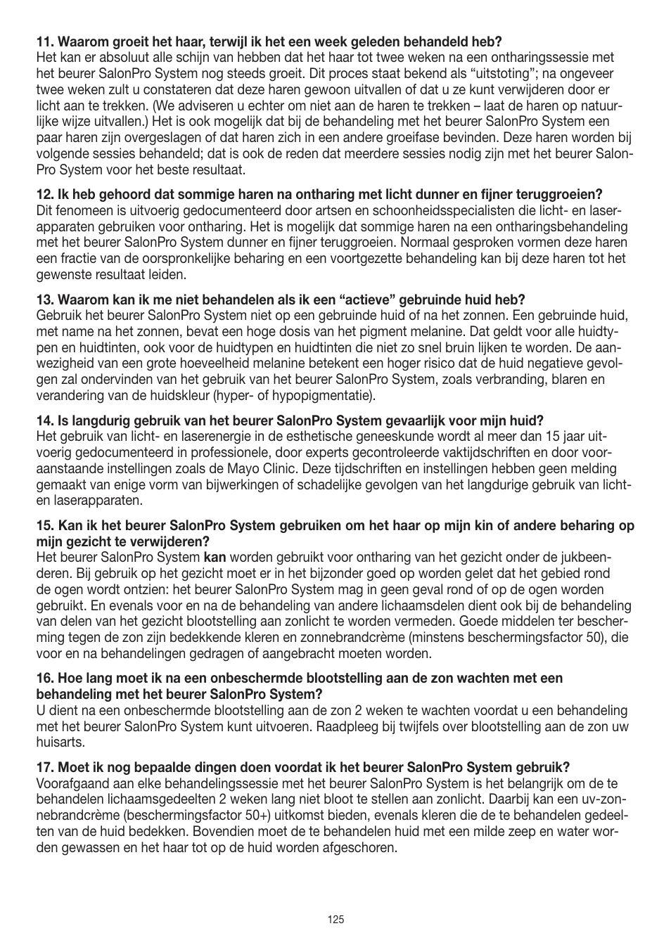 Beurer IPL 10000+ User Manual | Page 125 / 128