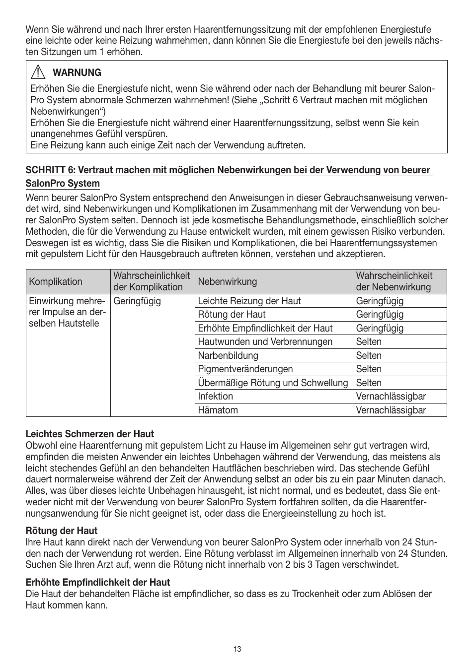 Beurer IPL 10000+ User Manual | Page 13 / 128