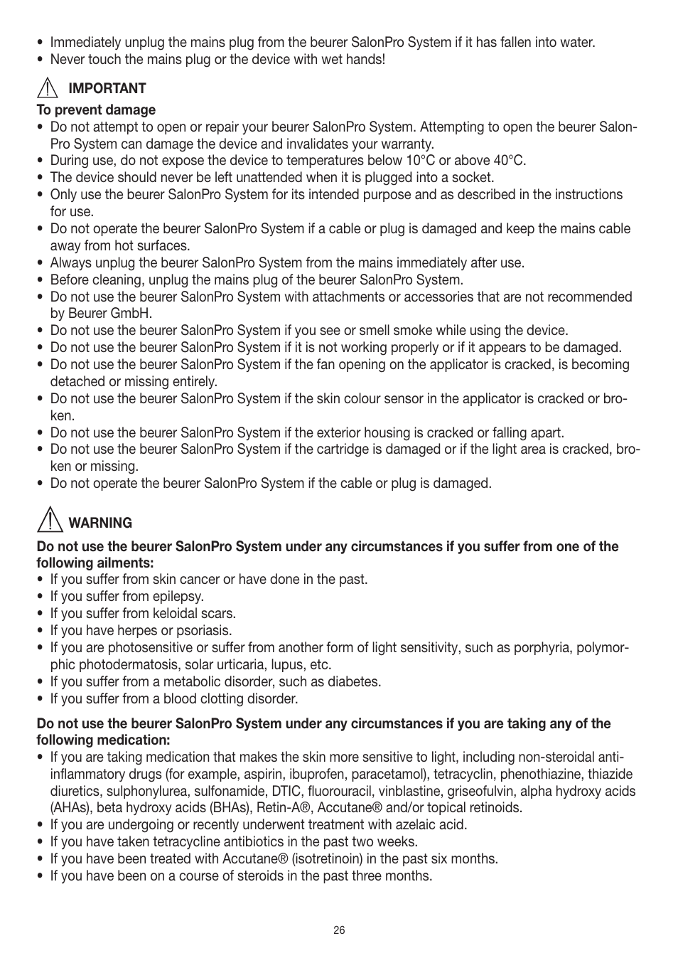 Beurer IPL 10000+ User Manual | Page 26 / 128