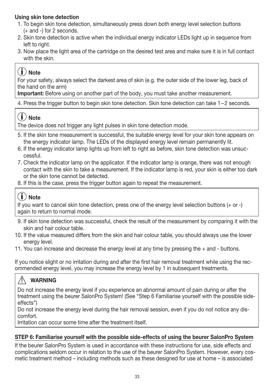 Beurer IPL 10000+ User Manual | Page 33 / 128