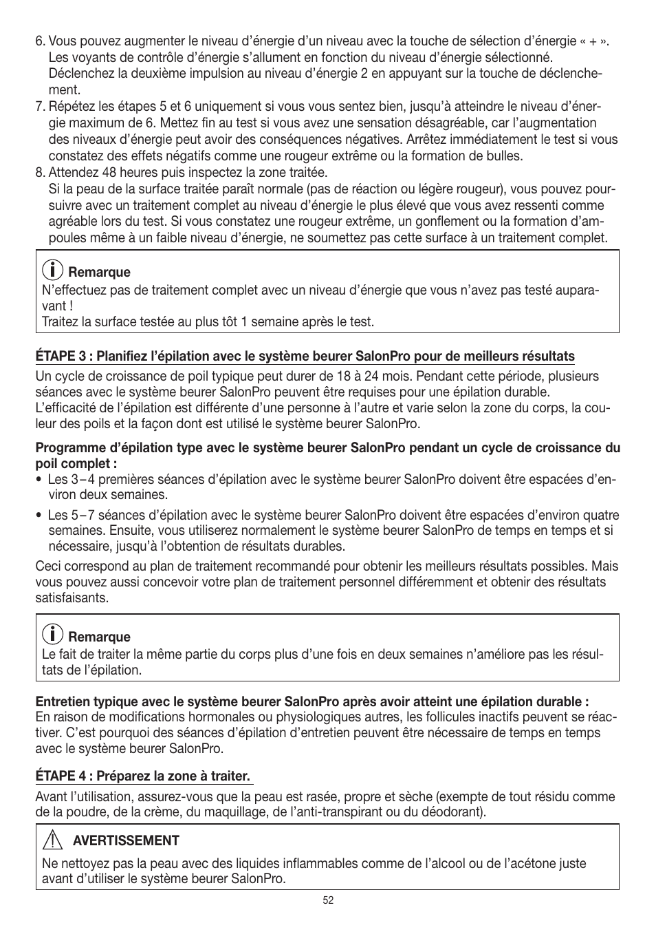 Beurer IPL 10000+ User Manual | Page 52 / 128