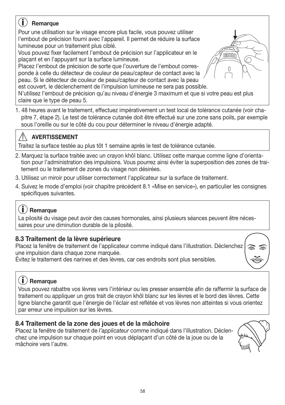 Beurer IPL 10000+ User Manual | Page 58 / 128