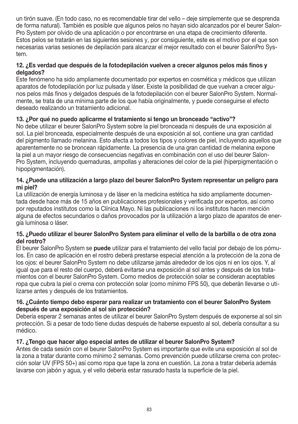 Beurer IPL 10000+ User Manual | Page 83 / 128