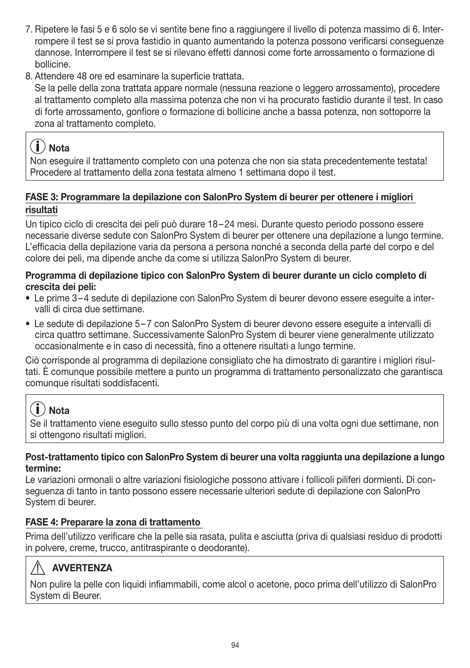 Beurer IPL 10000+ User Manual | Page 94 / 128