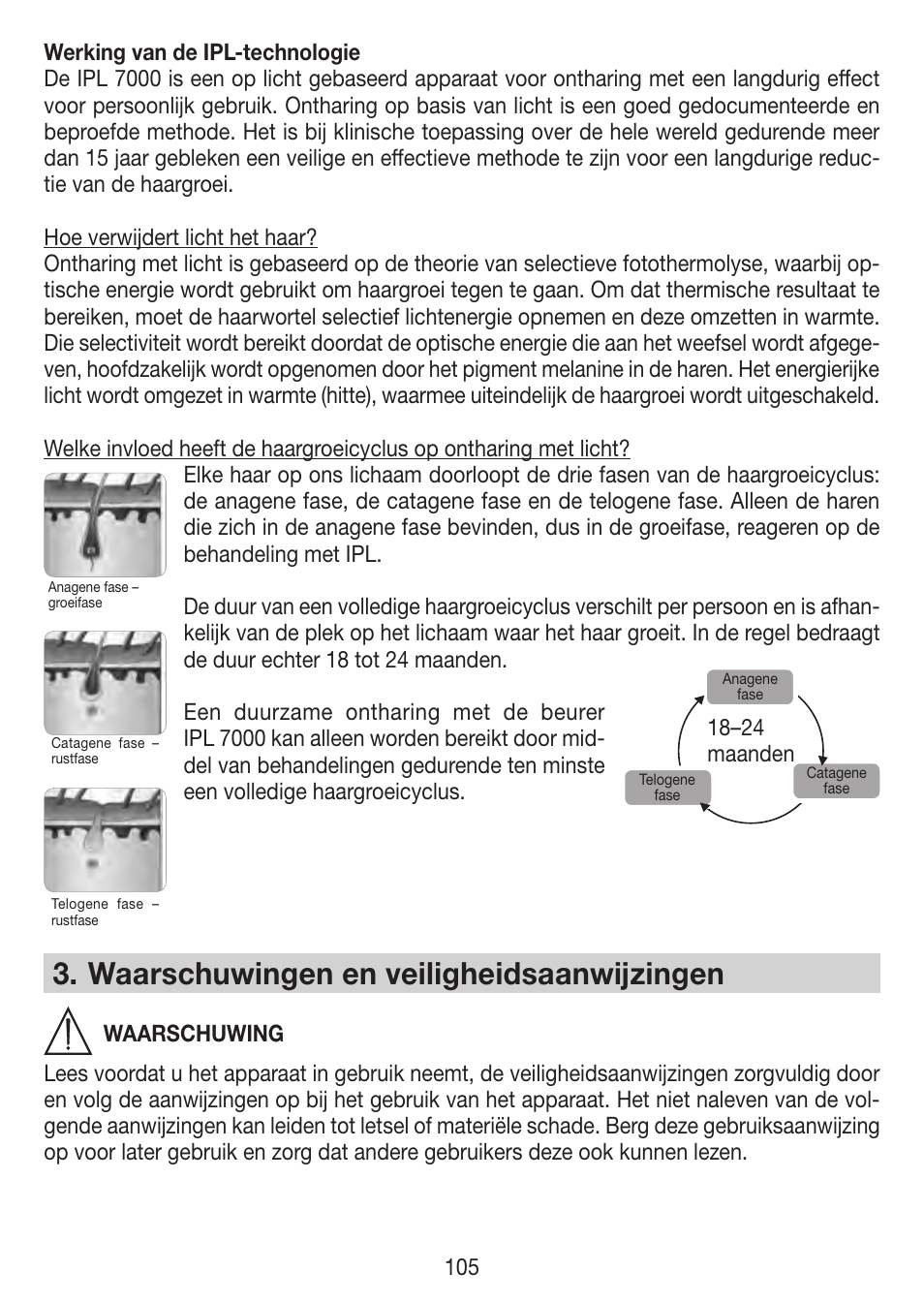 Waarschuwingen en veiligheidsaanwĳzingen | Beurer IPL 7000 User Manual | Page 105 / 124