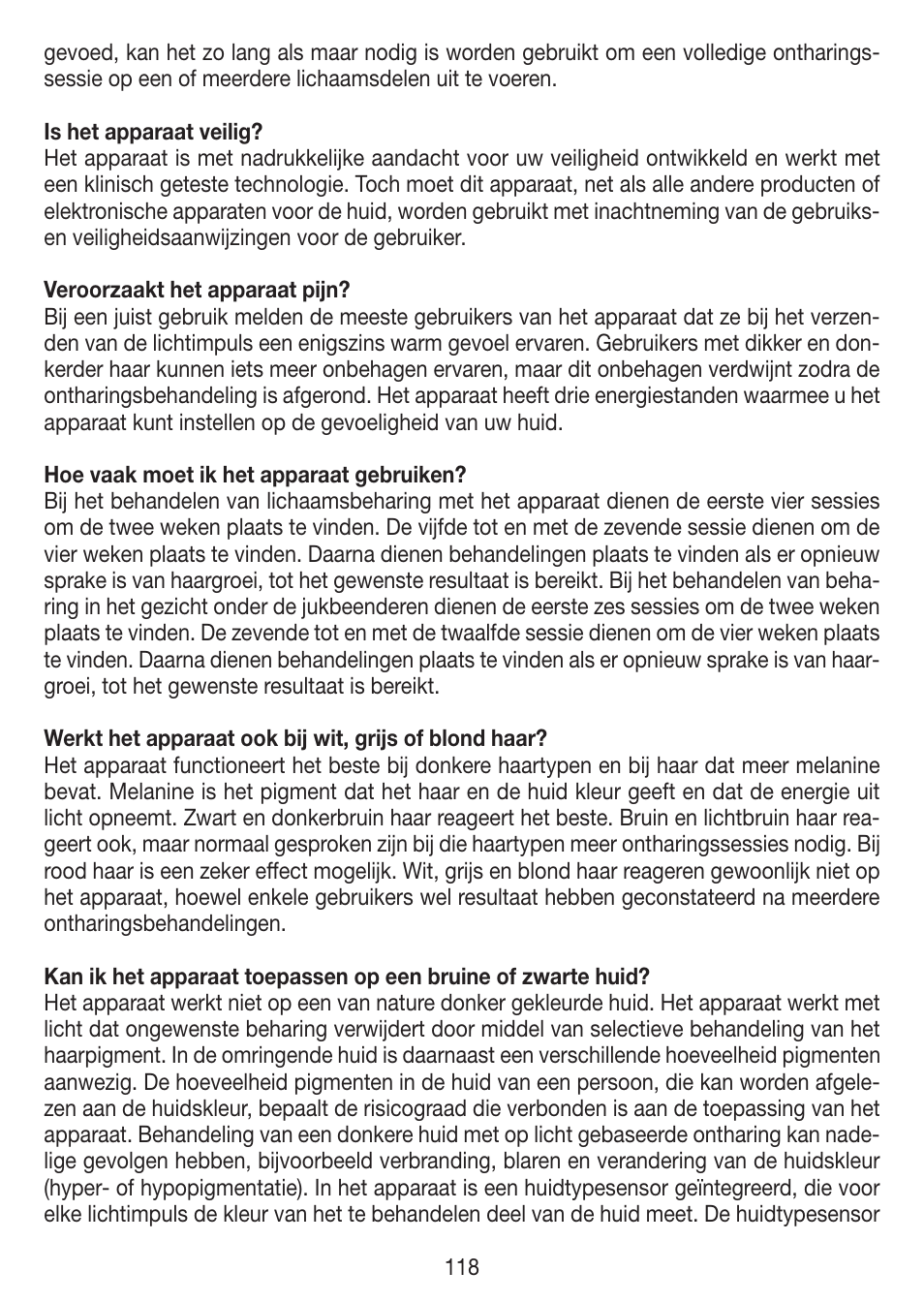 Beurer IPL 7000 User Manual | Page 118 / 124