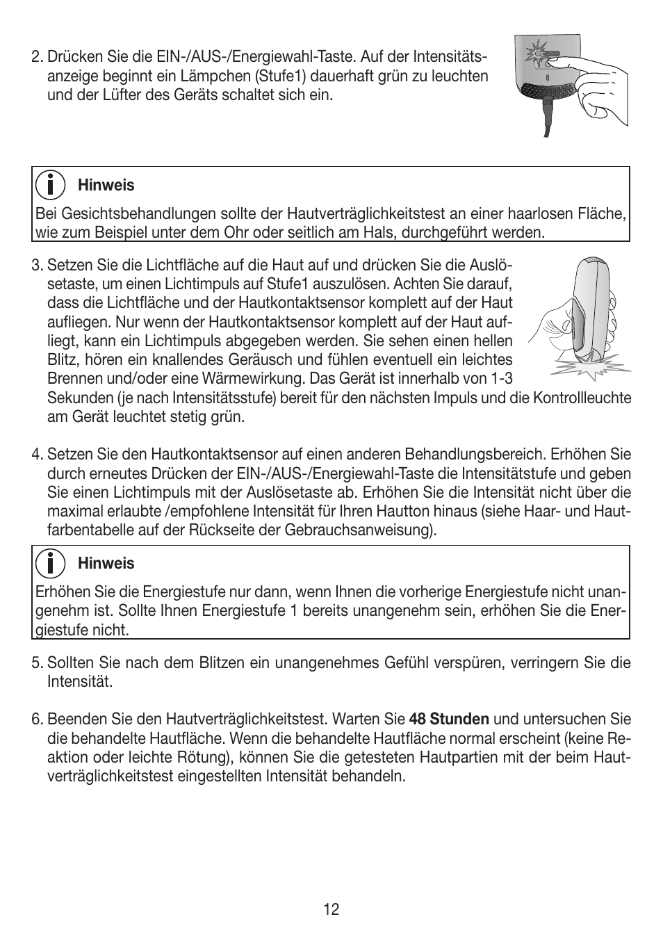 Beurer IPL 7000 User Manual | Page 12 / 124