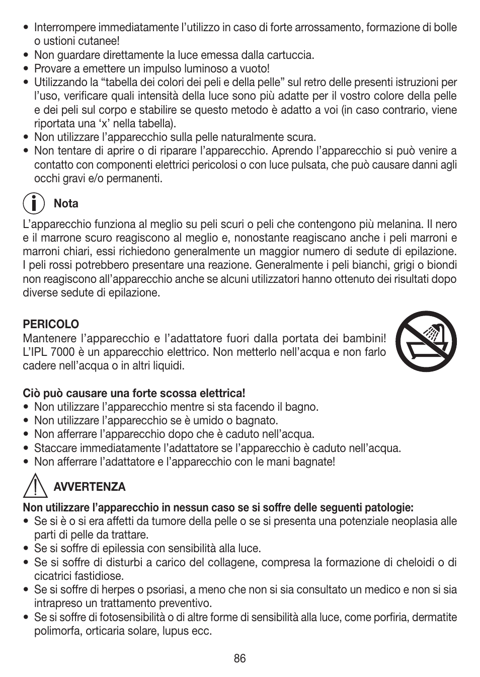 Beurer IPL 7000 User Manual | Page 86 / 124