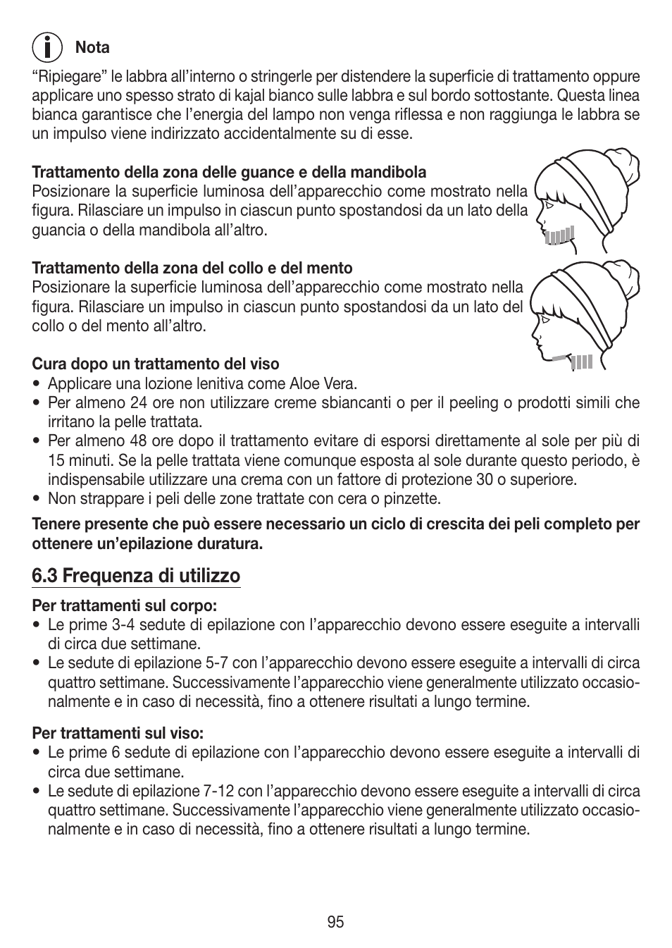 3 frequenza di utilizzo | Beurer IPL 7000 User Manual | Page 95 / 124