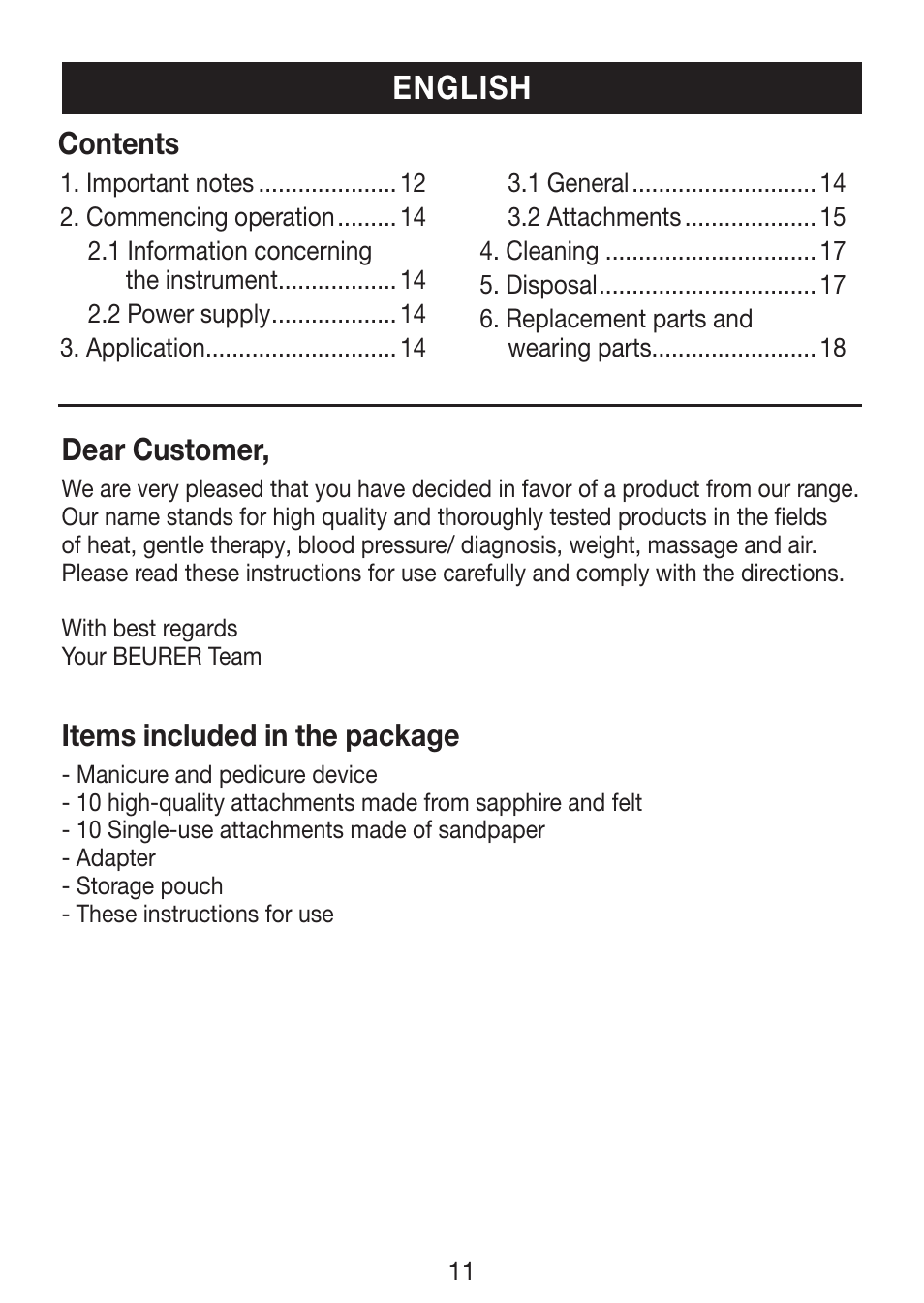 Beurer MP 62 User Manual | Page 11 / 96