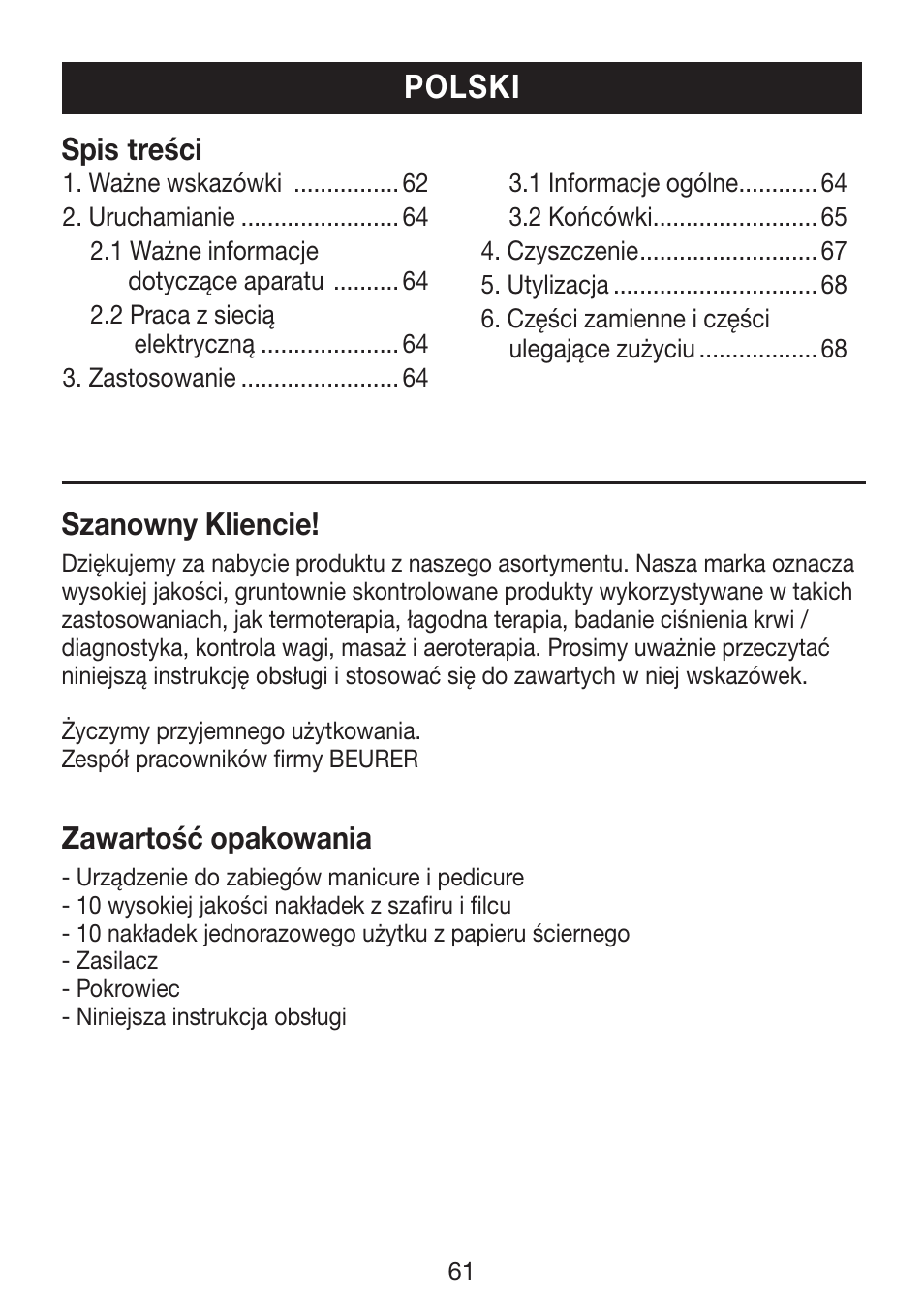 Beurer MP 62 User Manual | Page 61 / 96