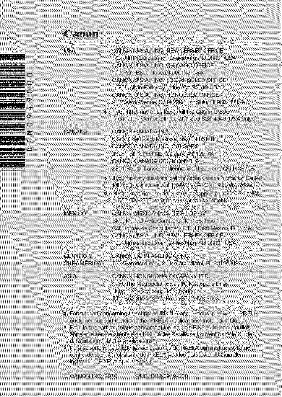 Canon | Canon HF S21 User Manual | Page 104 / 104