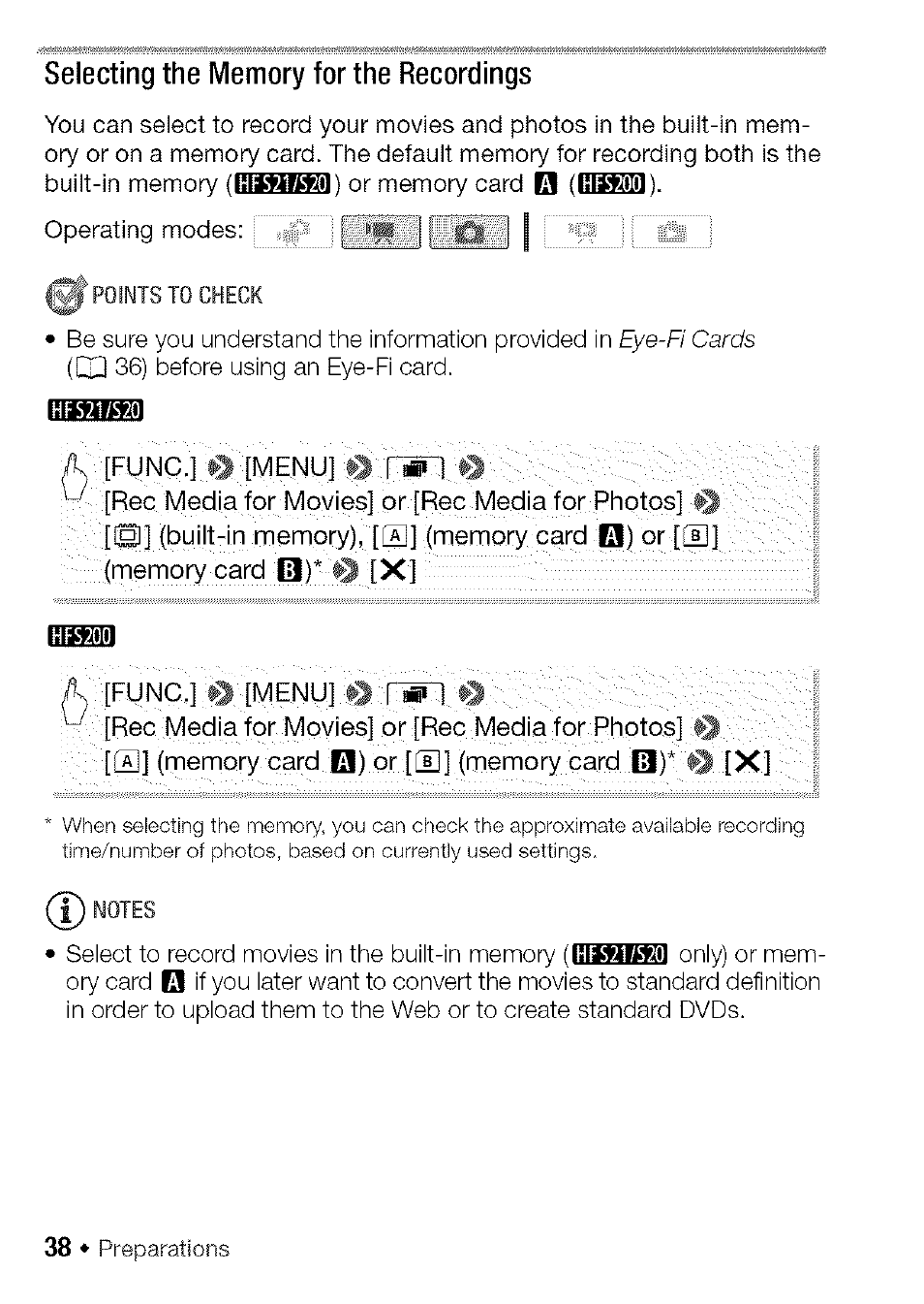 0)* © [x | Canon HF S21 User Manual | Page 38 / 104