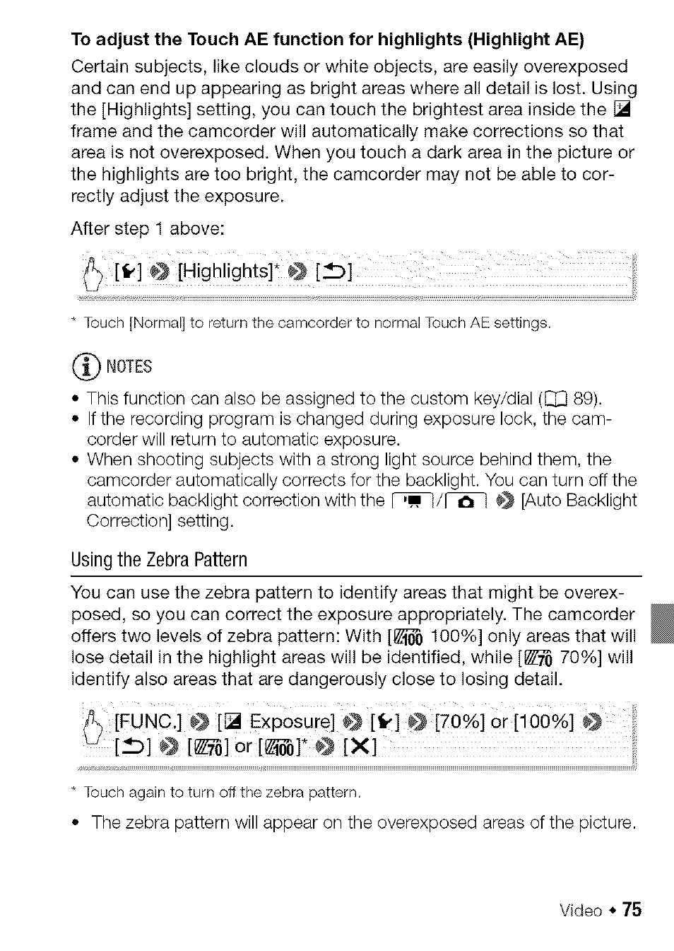 M [wa] or imr [x | Canon HF S21 User Manual | Page 75 / 104