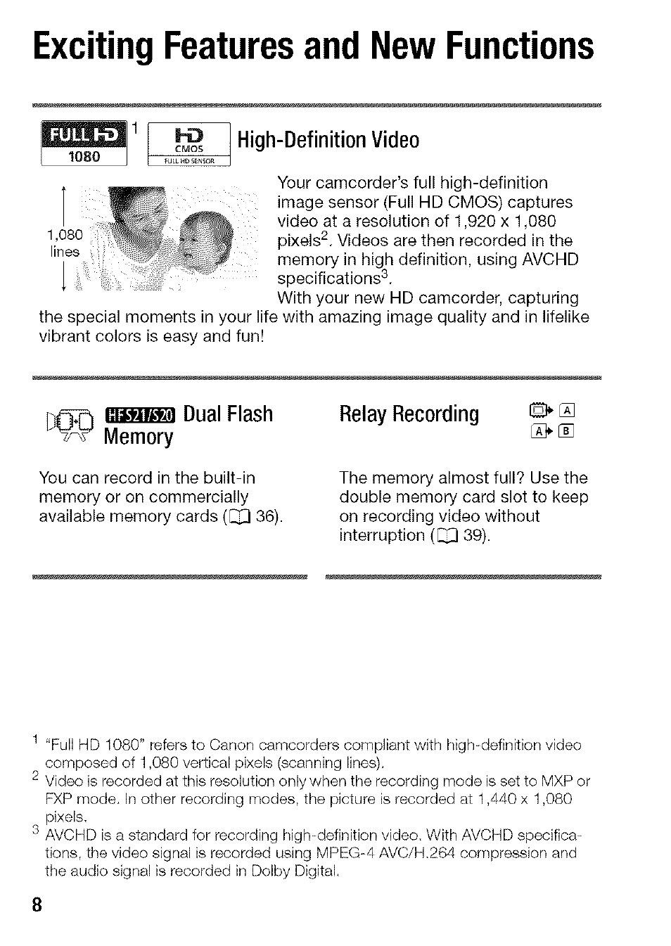 Exciting features and new functions | Canon HF S21 User Manual | Page 8 / 104