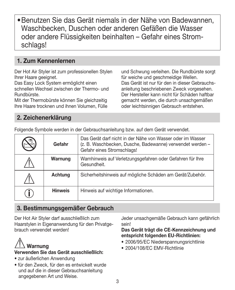 Zum kennenlernen, Zeichenerklärung, Bestimmungsgemäßer gebrauch | Beurer HTE 40 User Manual | Page 3 / 84