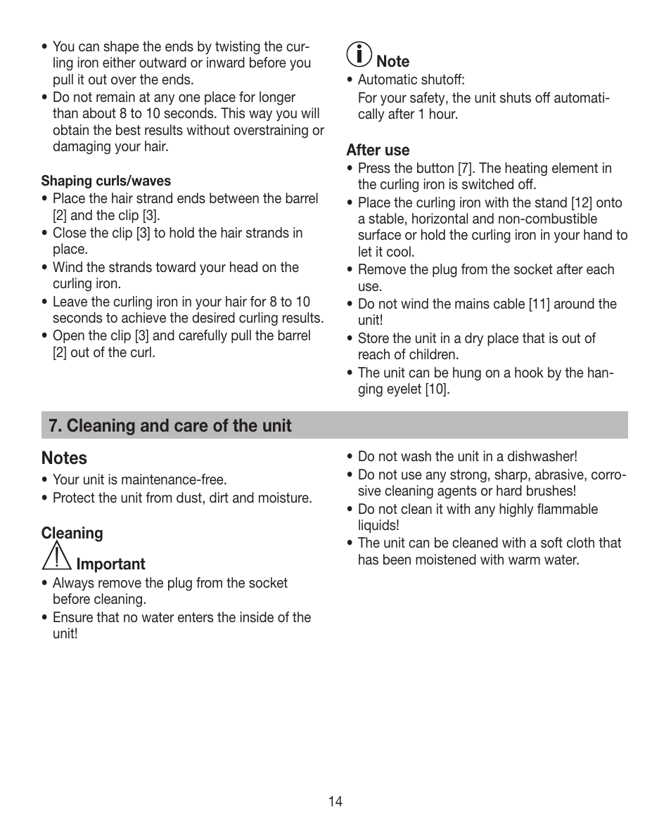 Beurer HTE 30 User Manual | Page 14 / 80
