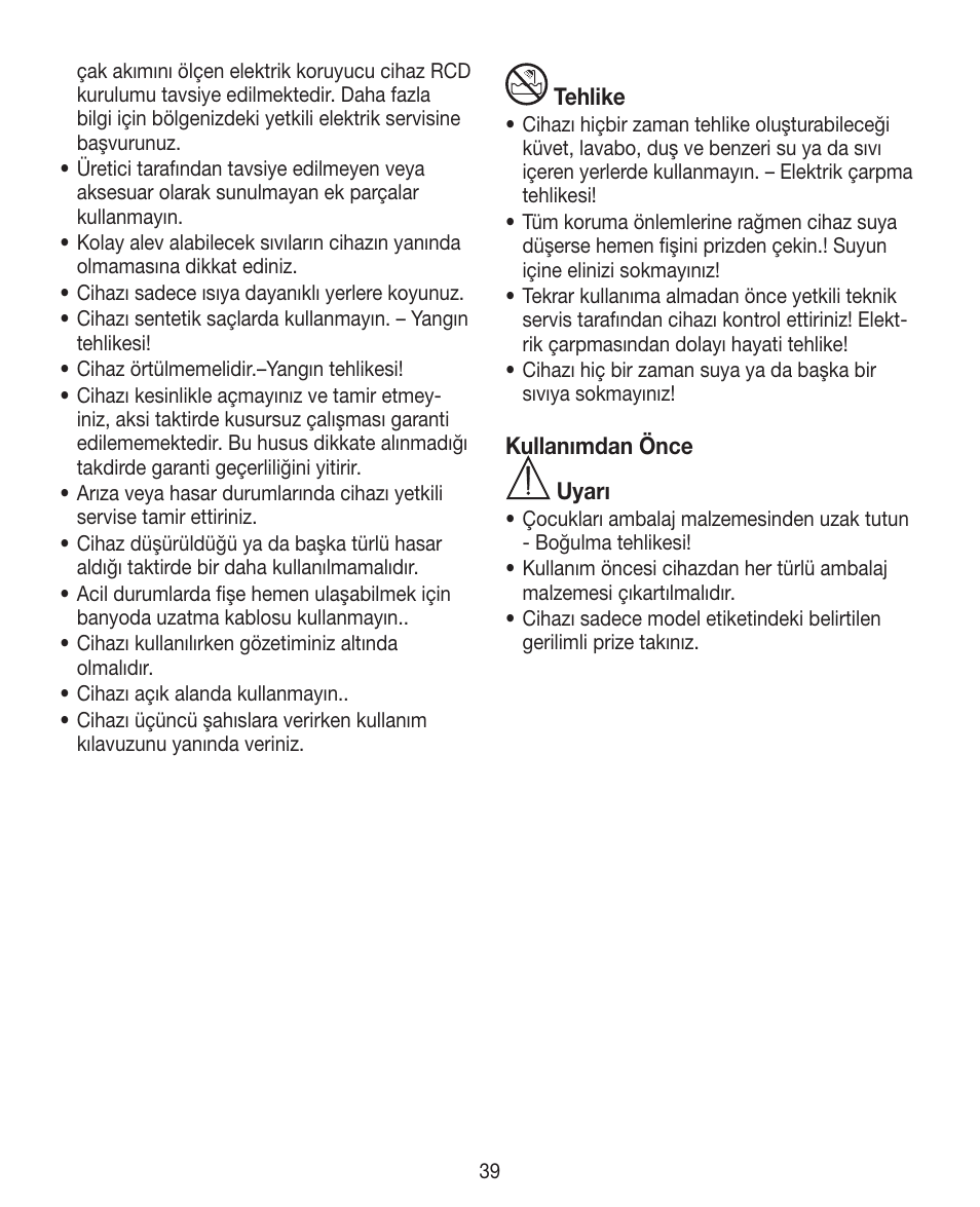 Beurer HTE 30 User Manual | Page 39 / 80