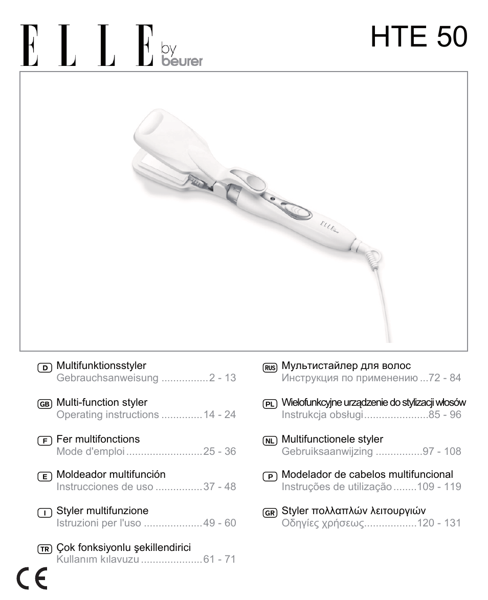 Beurer HTE 50 User Manual | 132 pages