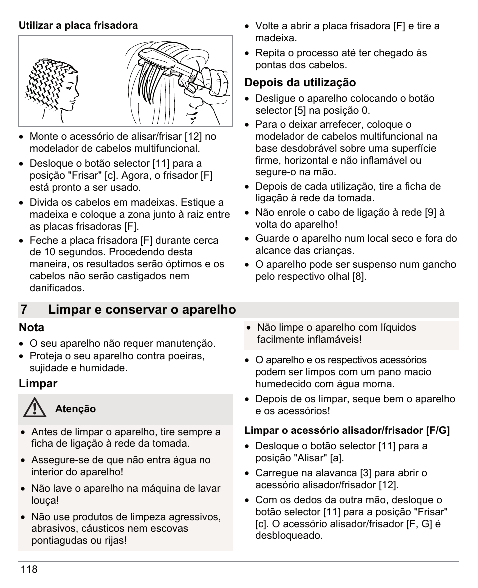 7limpar e conservar o aparelho | Beurer HTE 50 User Manual | Page 118 / 132