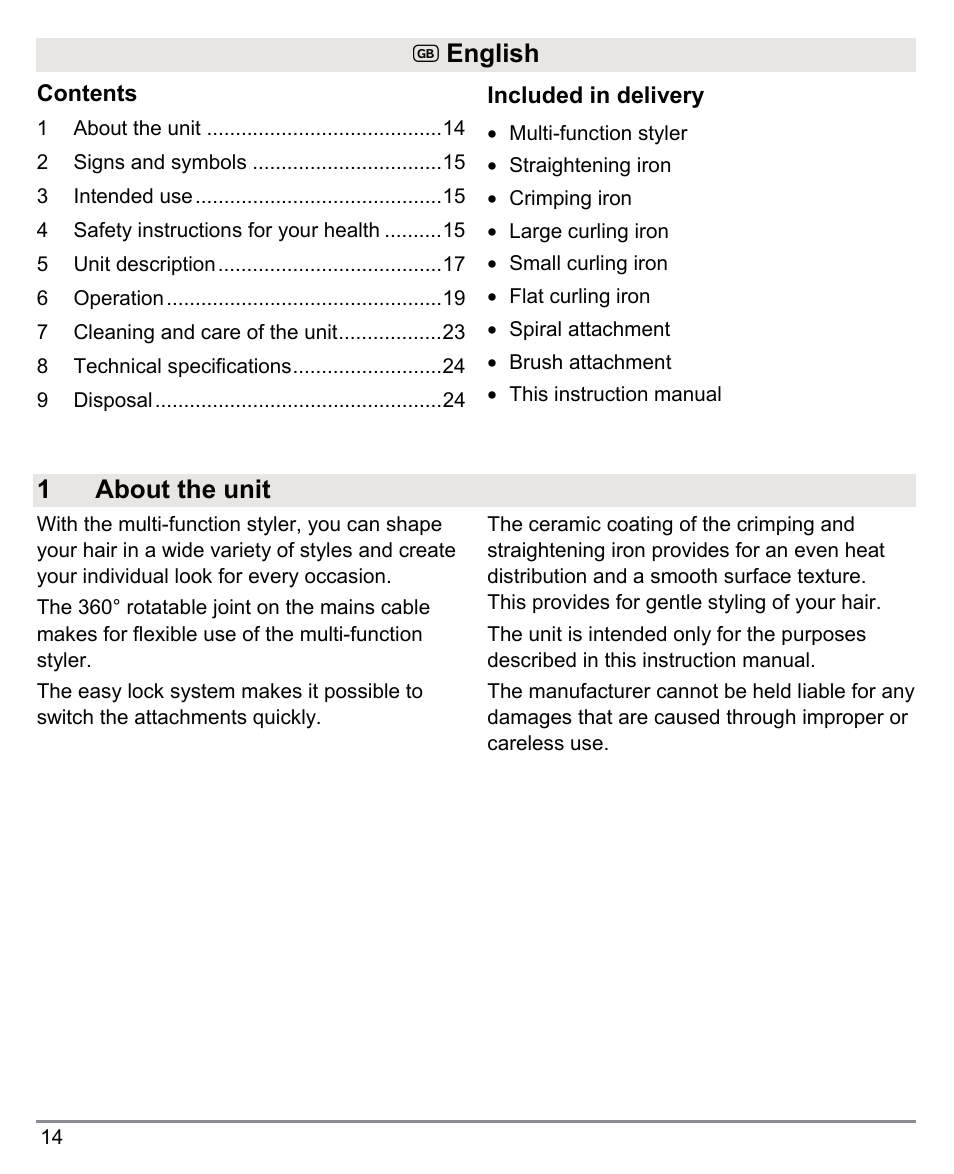 Beurer HTE 50 User Manual | Page 14 / 132
