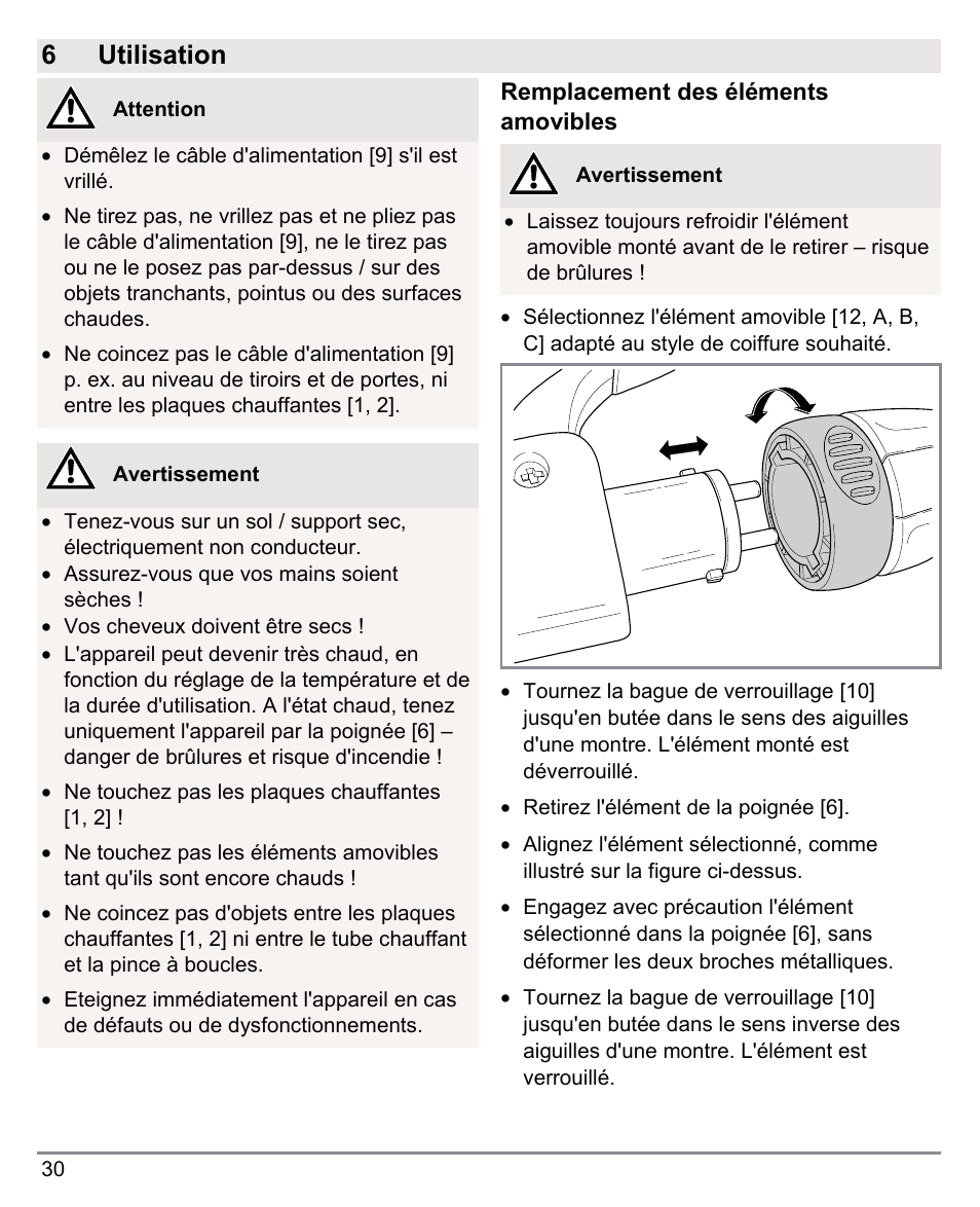 6 utilisation | Beurer HTE 50 User Manual | Page 30 / 132