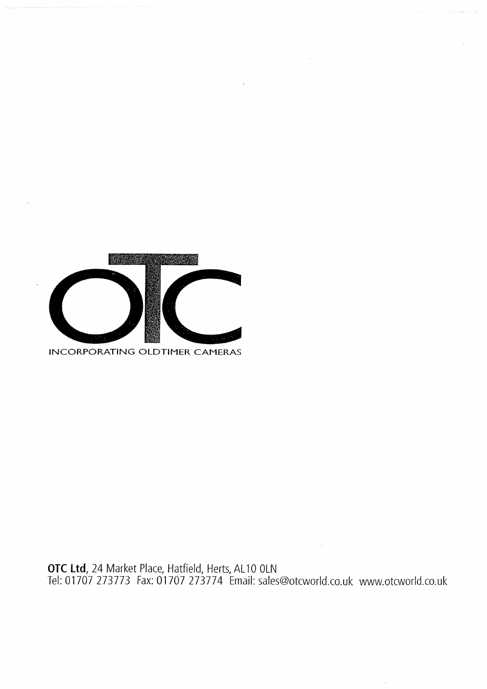 Otc ltd | Canon EOS D30 User Manual | Page 151 / 151